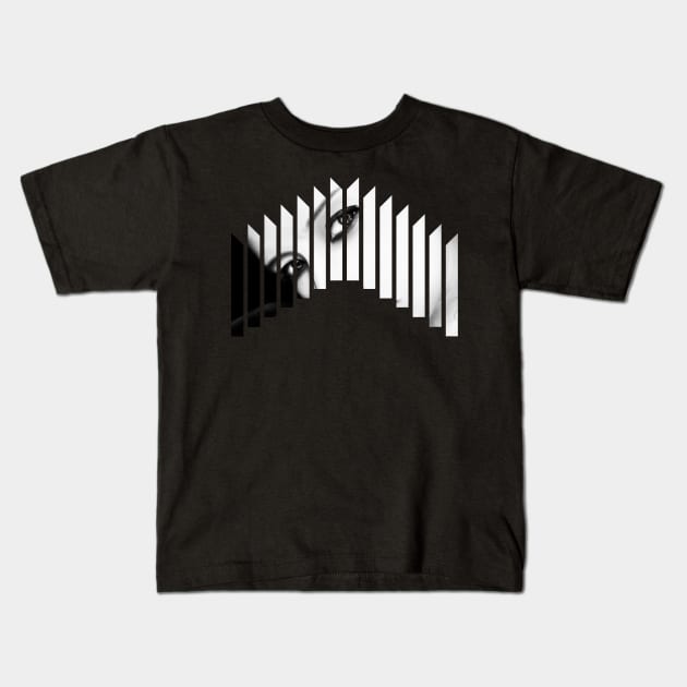 The face behind the lines. Kids T-Shirt by Danion